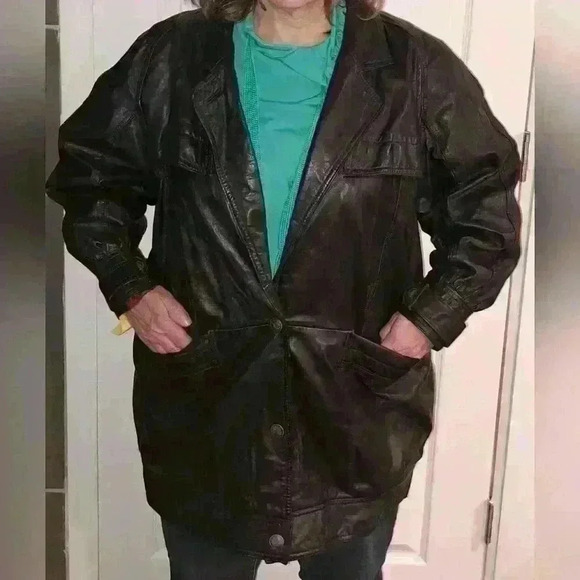 Jackets & Blazers - Venezia Leather Jacket size 14/16